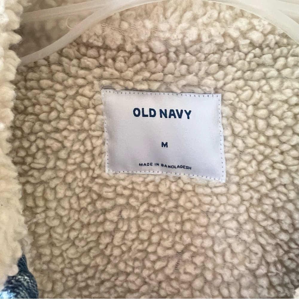 Old Navy Off-White Sherpa Jacket - Picture 3 of 5